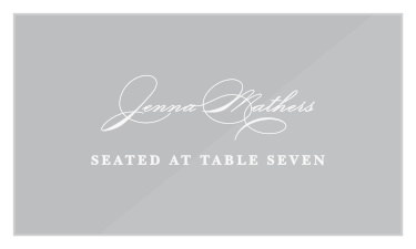 Feel confident knowing that your guests are organized during your special day, with our All Script Clear Place Cards!