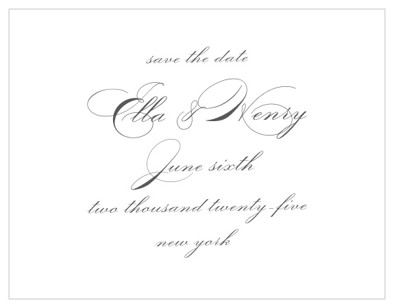 Announce your exciting news with our All Script Save the Date Cards! 