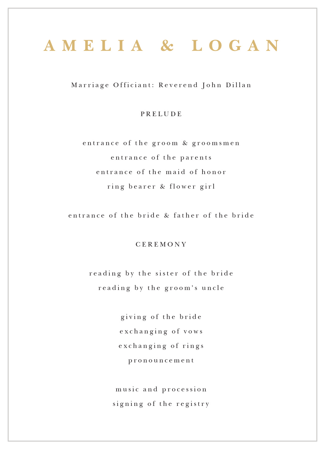 Joyful Union Wedding Programs