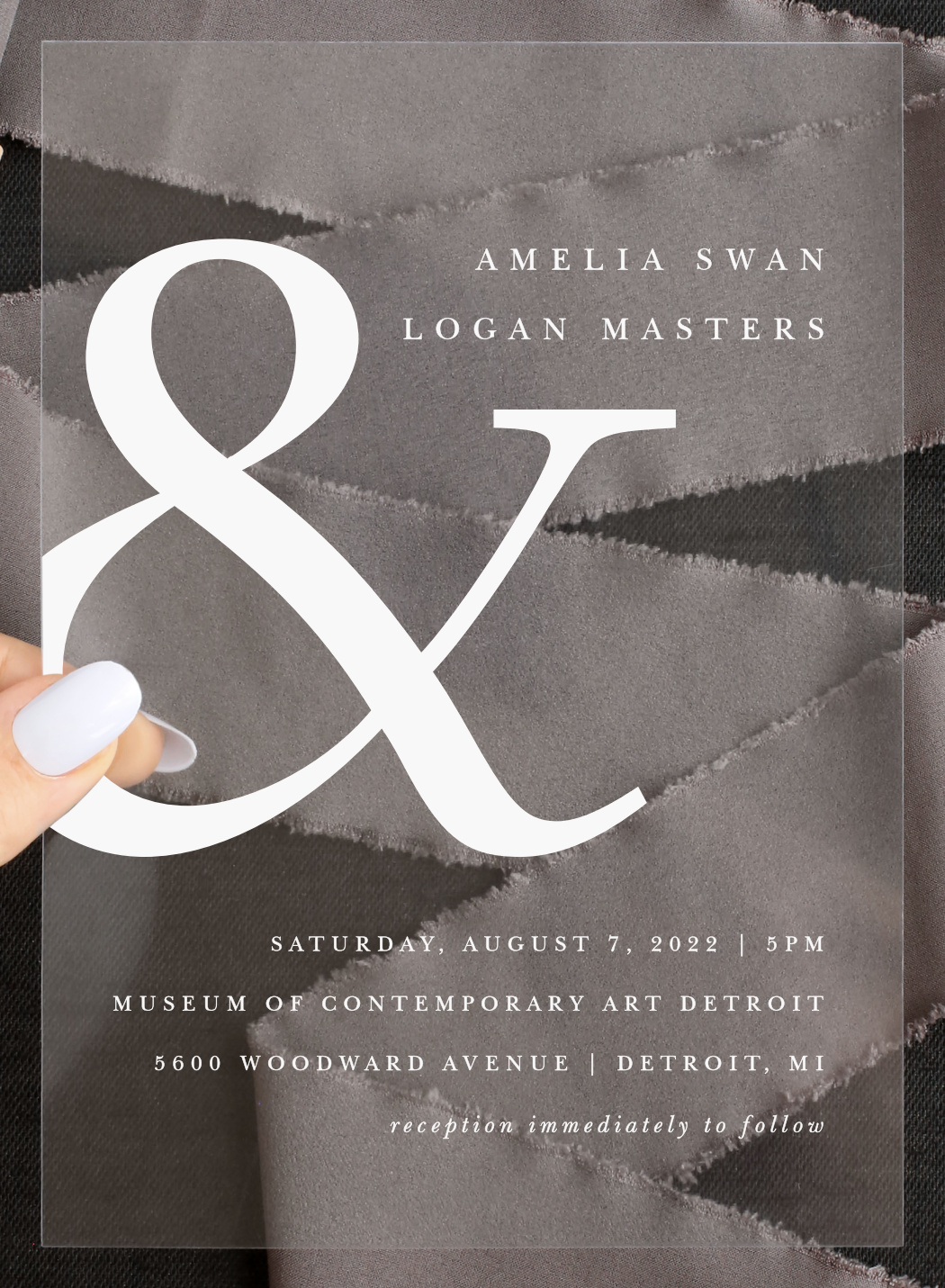Joyful Union Clear Wedding Invitations