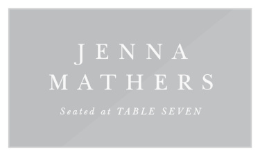 Family and friends will have no issue finding their seats for your reception with our Joyful Union Clear Place Cards.