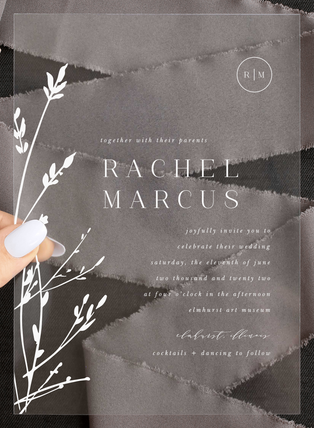 Sweet Grass Clear Wedding Invitations