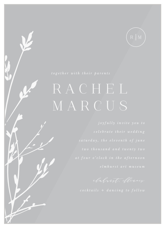 Sweet Grass Clear Wedding Invitations