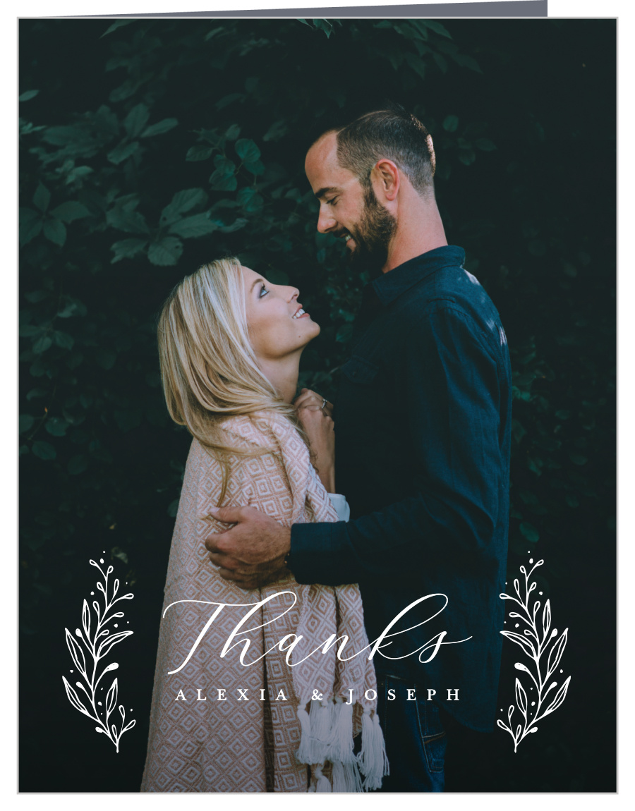 Tulip Wreath Wedding Thank You Cards