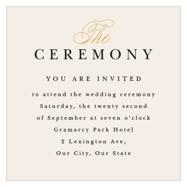 Modern Monogram Ceremony Cards