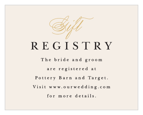 Modern Monogram Registry Cards