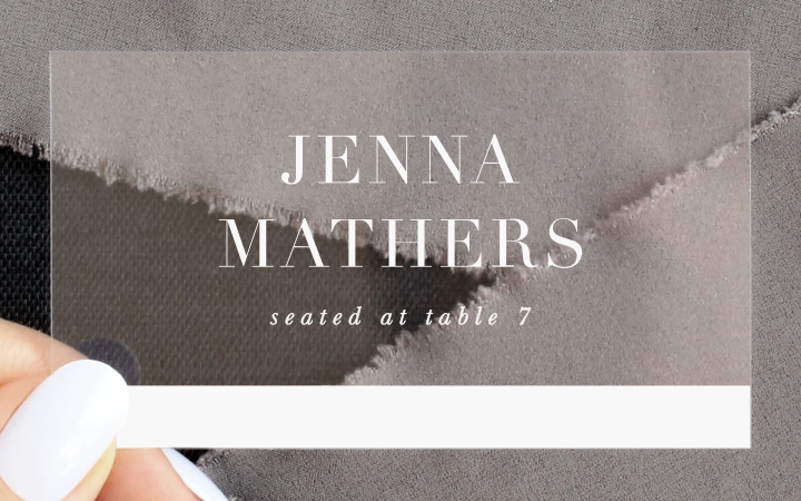 Bold Bordering Clear Place Cards