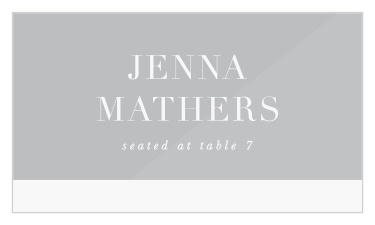 Feel confident that your guests are well-organized throughout your event, with our Bold Bordering Clear Place Cards!