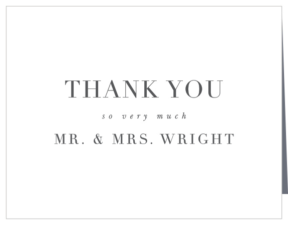 Let your wedding guests know how much you appreciate their attendance at your special day, but sending out our Bold Bordering Wedding Thank You Cards!
