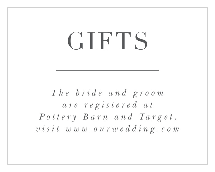 Bold Bordering Registry Cards