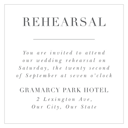 Bold Bordering Rehearsal Cards