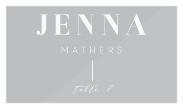 You don't need a lot to stand out. Get our Lined Up Clear Place Cards today!