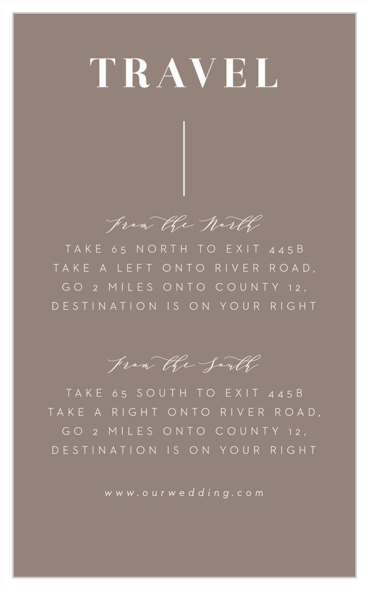 Lined Up Direction Cards