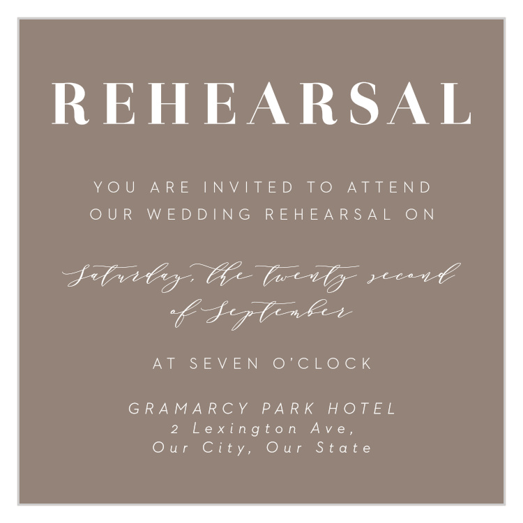 Lined Up Rehearsal Cards
