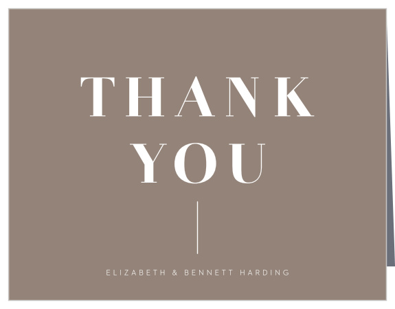 Lined Up Wedding Thank You Cards