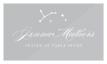 Classic Constellation Clear Place Cards