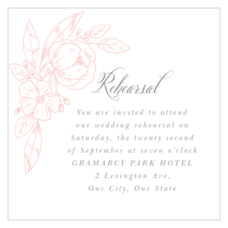 Fine Florals Rehearsal Cards
