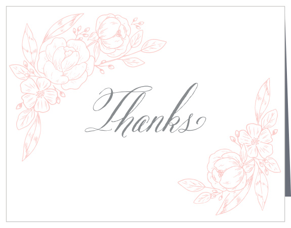 Fine Florals Wedding Thank You Cards