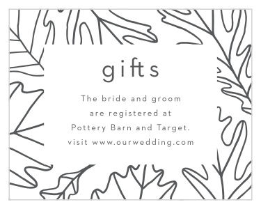 Modern Autumn Registry Cards