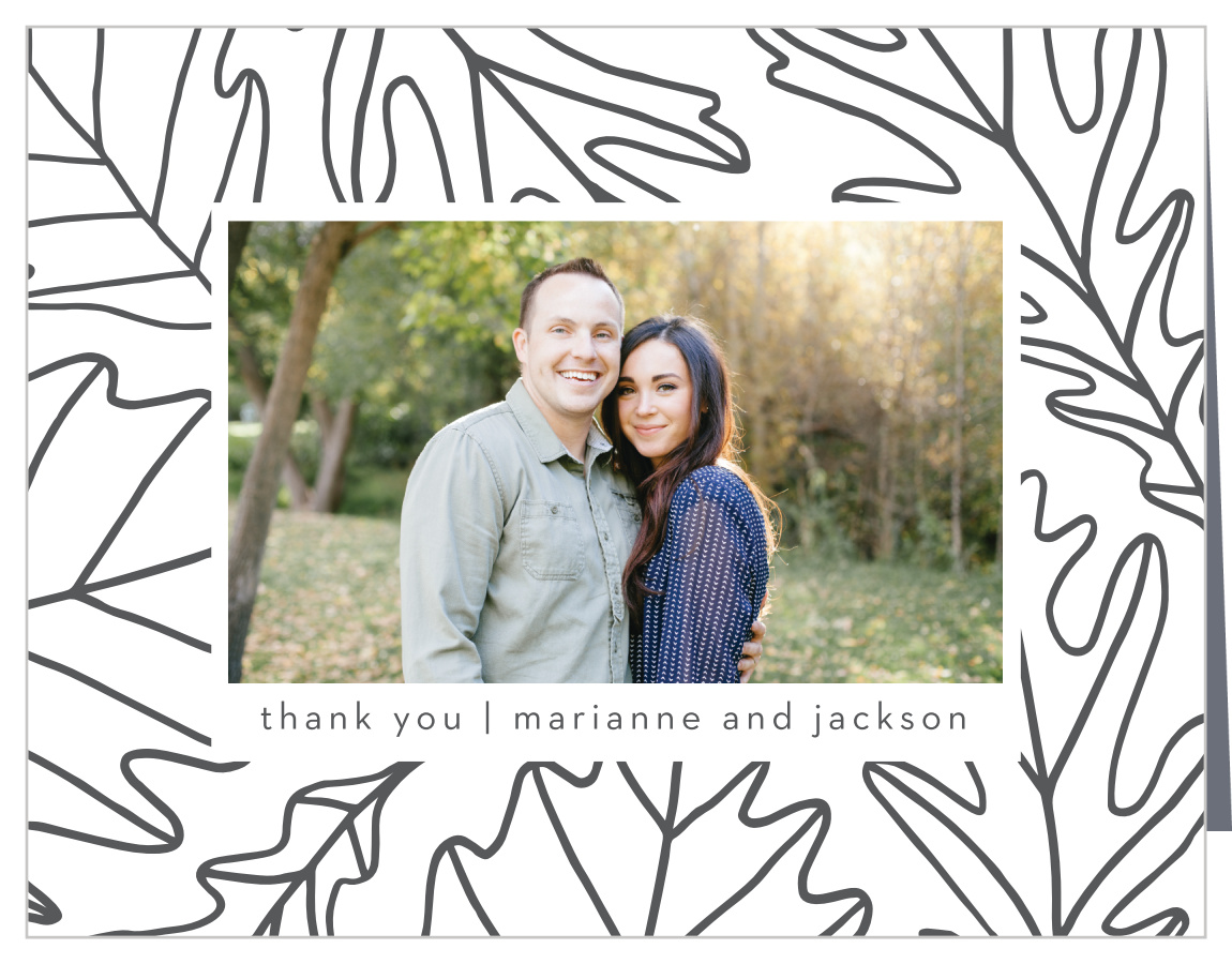 Modern Autumn Wedding Thank You Cards
