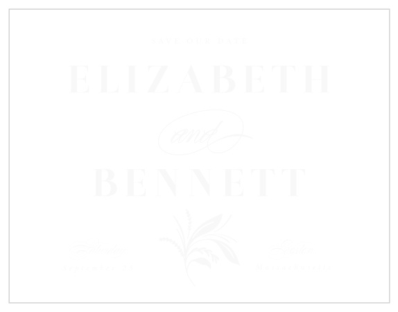 Our Timely Tradition Clear Save the Date Cards are sure to have family and friends running to their calendars to pencil in your wedding day. 