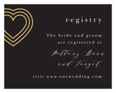 Modern Triple Hearts Registry Cards