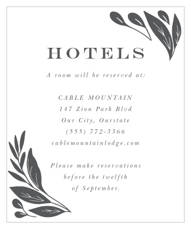 Blooming Love Accommodation Cards