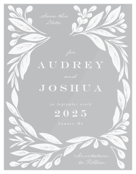 Get your guests' quickly marking their calendars for your wedding celebrations, when you send them our Blooming Love Clear Save the Date Cards!
