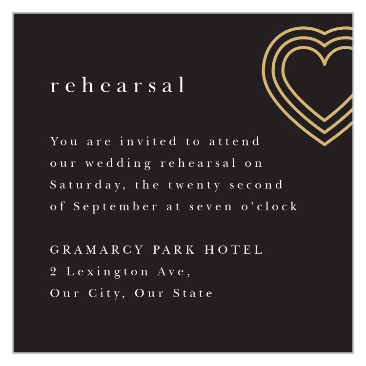 Modern Triple Hearts Rehearsal Cards