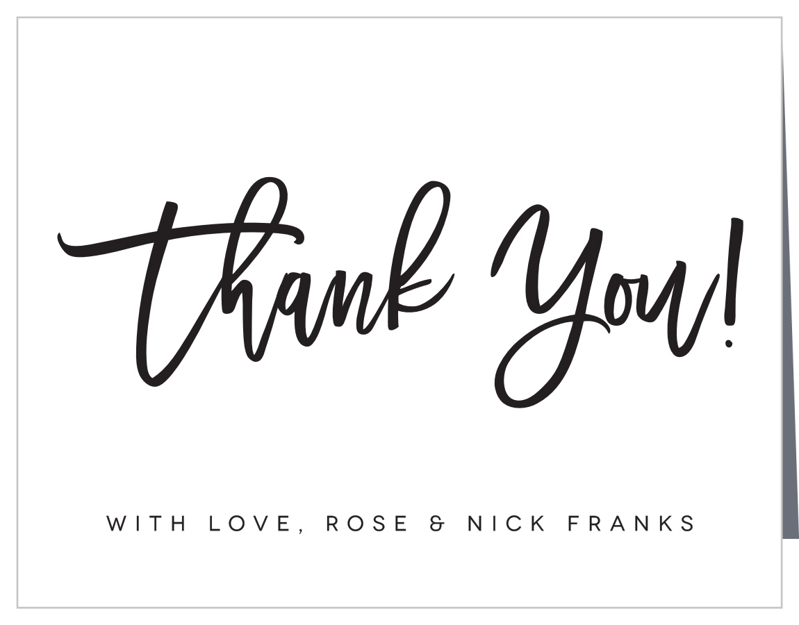 Textured Script Wedding Thank You Cards