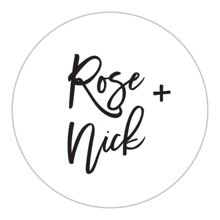 Textured Script Wedding Stickers