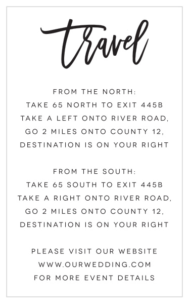 Textured Script Direction Cards