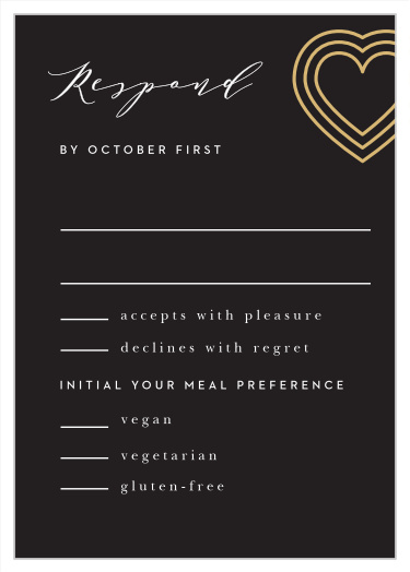 Modern Triple Hearts Response Cards