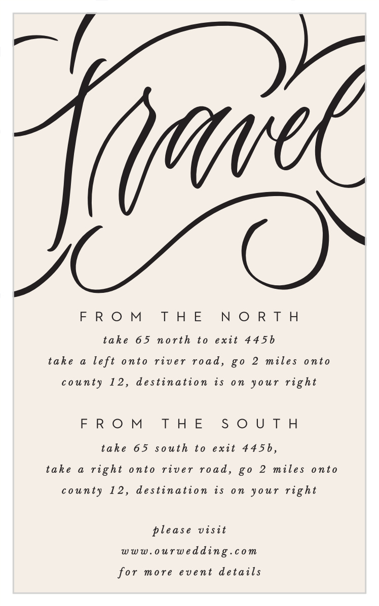Bold Script Direction Cards