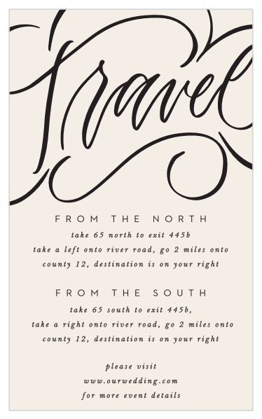Bold Script Direction Cards