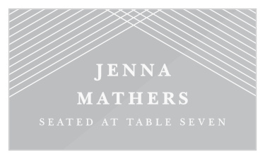 Family and friends will have no problem finding their seats for your wedding reception with our Modern Hexagon Clear Place Cards. 