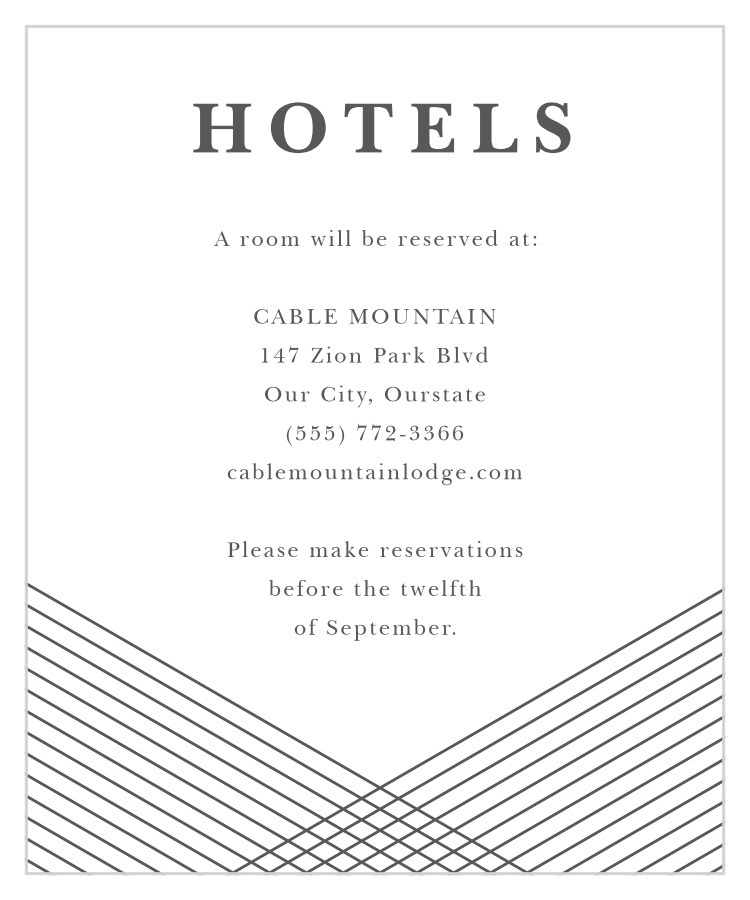 Modern Hexagon Accommodation Cards