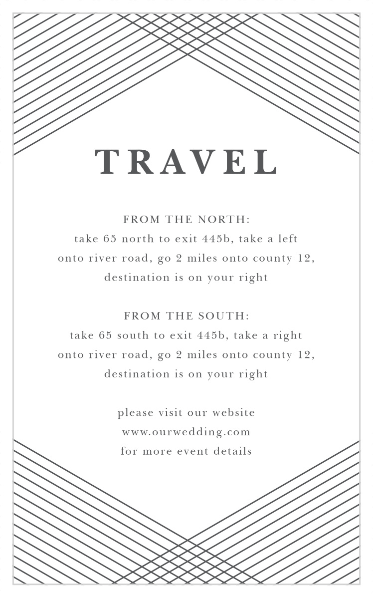 Modern Hexagon Direction Cards