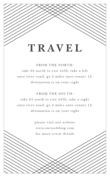 Modern Hexagon Direction Cards