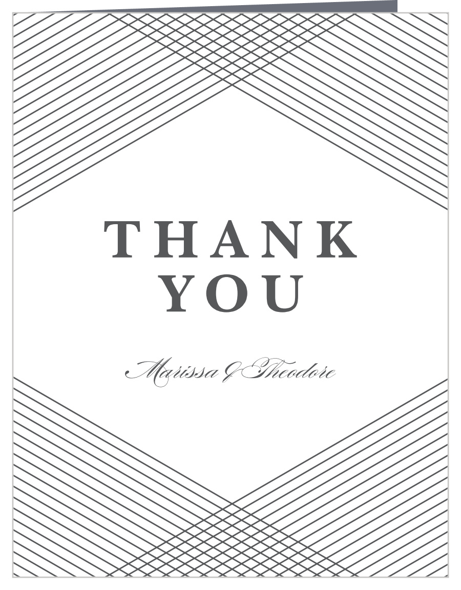 Modern Hexagon Wedding Thank You Cards