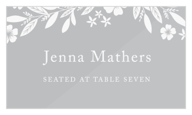 Sophisticated Border Clear Place Cards