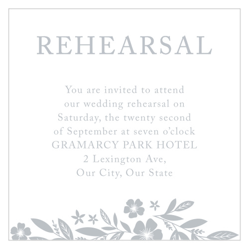 Sophisticated Border Rehearsal Cards