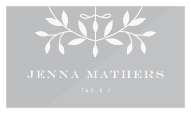 Laced in Laurels Clear Place Cards