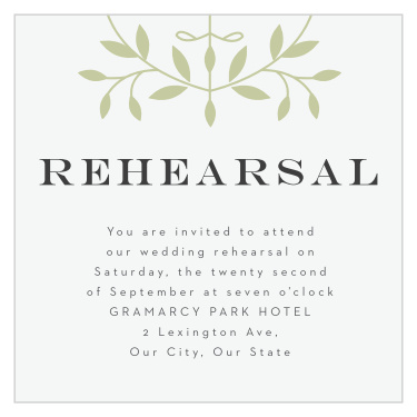 Laced in Laurels Rehearsal Cards