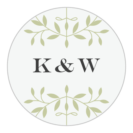 Laced in Laurels Wedding Stickers