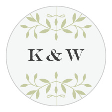 Decorate your wedding information in botanical splendor with our Laced in Laurels Wedding Stickers. 