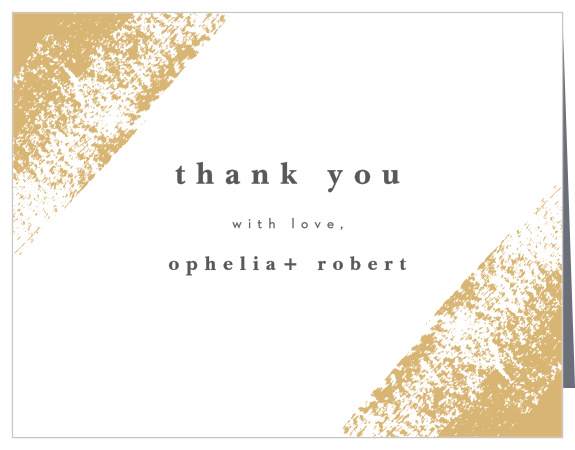 Thank your family and friends for attending your big day, by sending them our lovely Brushstroke Corners Wedding Thank You Cards!