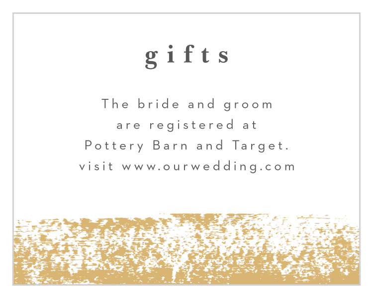Brushstroke Corners Registry Cards