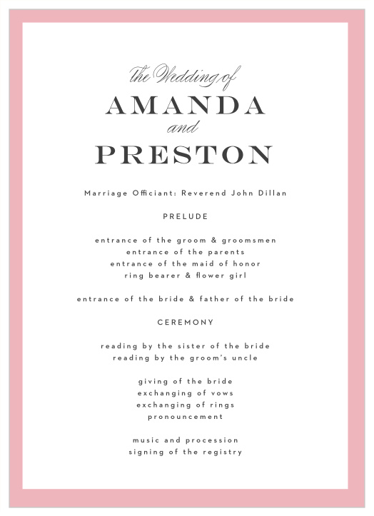 Our Botanical Burst Wedding Programs are the perfect way to keep the events of your big day organized for both you and your guests! 