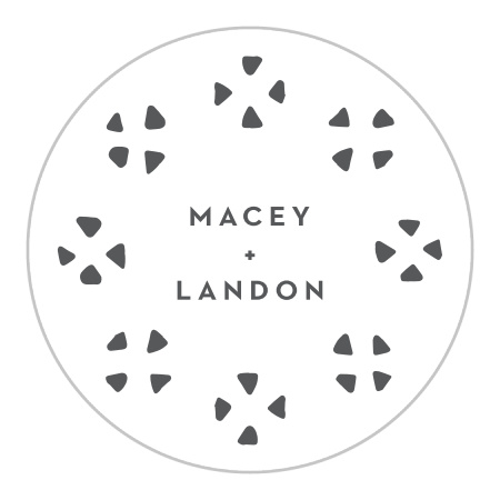 Stamped Mudcloth Wedding Stickers